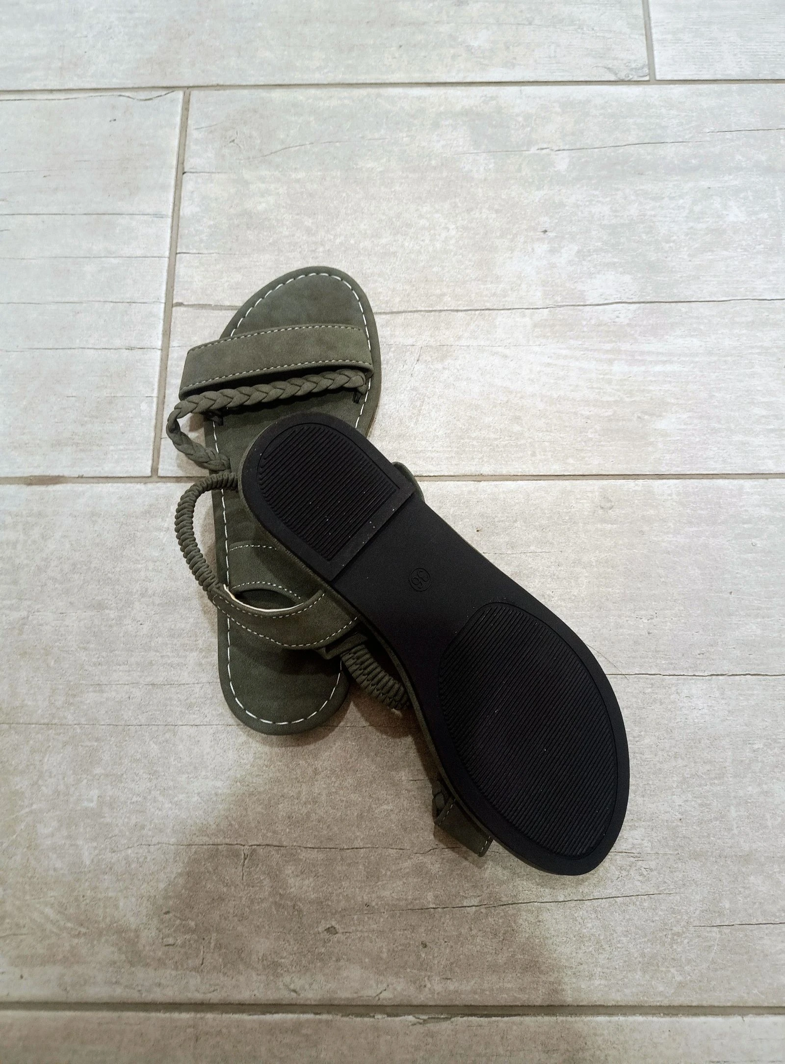 Sandalias planas verde oliva – photo 4